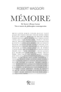 Cover Mémoire. De Sartre à Bruno Latour