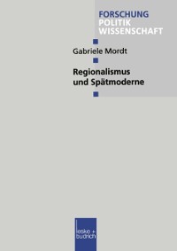 Cover Regionalismus und Spätmoderne