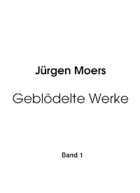 Cover Geblödelte Werke, Band 1