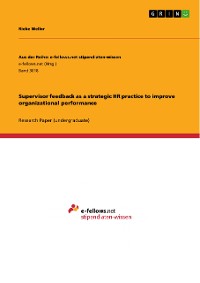 Cover Supervisor feedback as a strategic HR practice to improve organizational performance