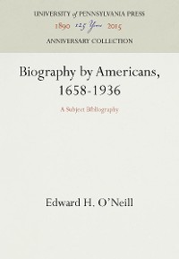 Cover Biography by Americans, 1658-1936