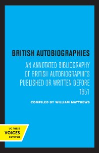 Cover British Autobiographies