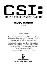 Cover CSI: Crime Scene Investigation: Skin Deep