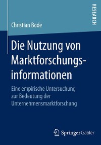 Cover Die Nutzung von Marktforschungsinformationen