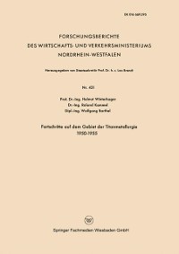 Cover Fortschritte auf dem Gebiet der Titanmetallurgie 1950–1955
