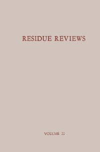 Cover Residue Reviews / Ruckstands-Berichte