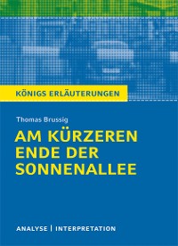 Cover Am kürzeren Ende der Sonnenallee von Thomas Brussig. Textanalyse und Interpretation mit ausführlicher Inhaltsangabe und Abituraufgaben mit Lösungen.