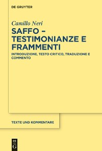 Cover Saffo - testimonianze e frammenti