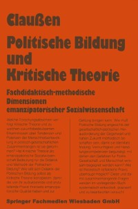 Cover Politische Bildung und Kritische Theorie