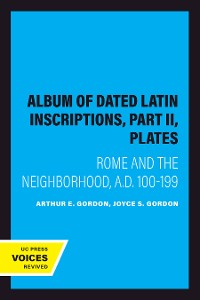 Cover Album of Dated Latin Inscriptions, Part II, Plates