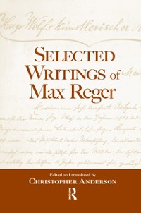Cover Selected Writings of Max Reger