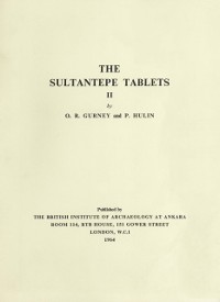 Cover Sultantepe Tablets 2