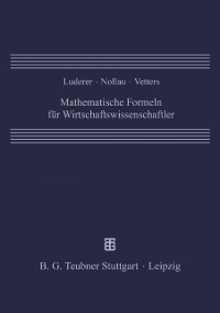 Cover Mathematische Formeln für Wirtschaftswissenschaftler