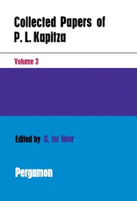 Cover Collected Papers of P.L. Kapitza