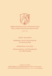 Cover Beziehungen zwischen Netzwerktheorie und Thermodynamik / Informationstheorie und Thermodynamik irreversibler Prozesse