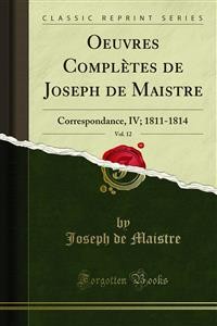 Cover Oeuvres Complètes de Joseph de Maistre