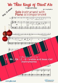 Cover We Three Kings of Orient Are (key Dm) for solo instrument w/ piano