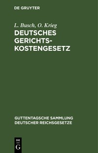 Cover Deutsches Gerichtskostengesetz