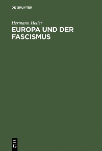 Cover Europa und der Fascismus