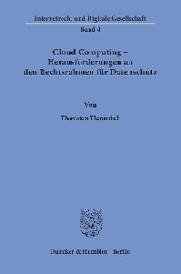 Cover Cloud Computing – Herausforderungen an den Rechtsrahmen für Datenschutz.