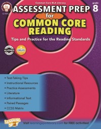 Cover Assessment Prep for Common Core Reading, Grade 8