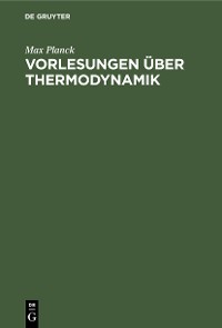 Cover Vorlesungen über Thermodynamik