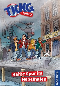 Cover TKKG Junior, 23, Heiße Spur im Nebelhafen