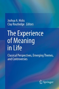 Cover The Experience of Meaning in Life