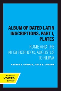Cover Album of Dated Latin Inscriptions, Part I, Plates