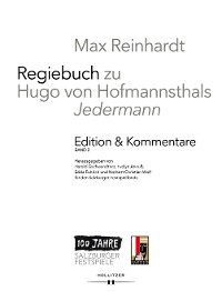 Cover Max Reinhardt: Regiebuch zu Hugo von Hofmannsthals "Jedermann" | Edition & Kommentare