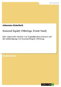 Cover Seasond Equity Offerings. Event Study