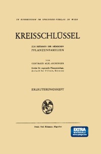 Cover Kreisschlüssel zum Bestimmen der heimischen Pflanzenfamilien