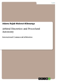 Cover Arbitral Discretion and Procedural Autonomy