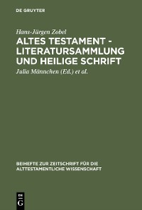 Cover Altes Testament - Literatursammlung und Heilige Schrift