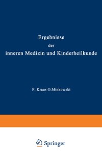 Cover Ergebnisse der inneren Medizin und Kinderheilkunde