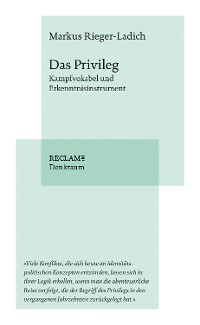 Cover Das Privileg. Kampfvokabel und Erkenntnisinstrument