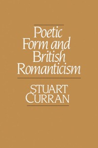 Cover Poetic Form and British Romanticism