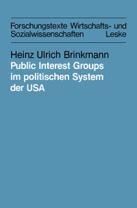 Cover Public Interest Groups im politischen System der USA
