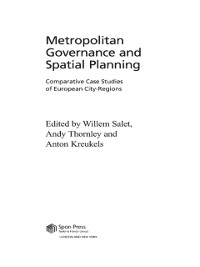 Cover Metropolitan Governance and Spatial Planning
