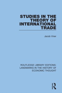 Cover Studies in the Theory of International Trade