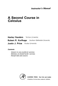 Cover Second Course in Calculus