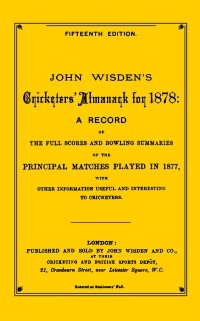 Cover Wisden Cricketers'' Almanack 1878