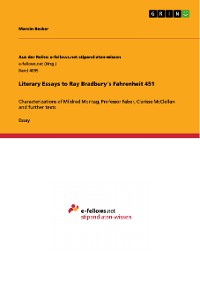 Cover Literary Essays to Ray Bradbury's Fahrenheit 451