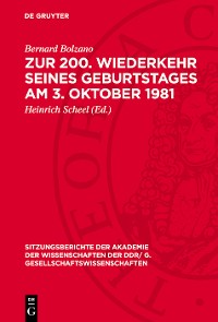 Cover Zur 200. Wiederkehr seines Geburtstages am 3. Oktober 1981