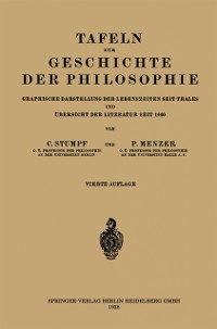 Cover Tafeln zur Geschichte der Philosophie