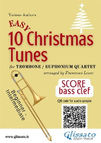 Cover Trombone quartet score of "10 Easy Christmas Tunes"