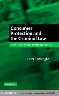 Cover Consumer Protection and the Criminal Law