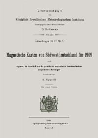 Cover Magnetische Karten von Südwestdeutschland für 1909