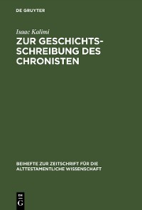 Cover Zur Geschichtsschreibung des Chronisten