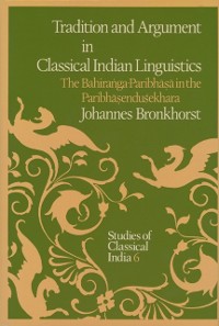 Cover Tradition and Argument in Classical Indian Linguistics